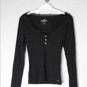 Long sleeve, black, Hollister Tee